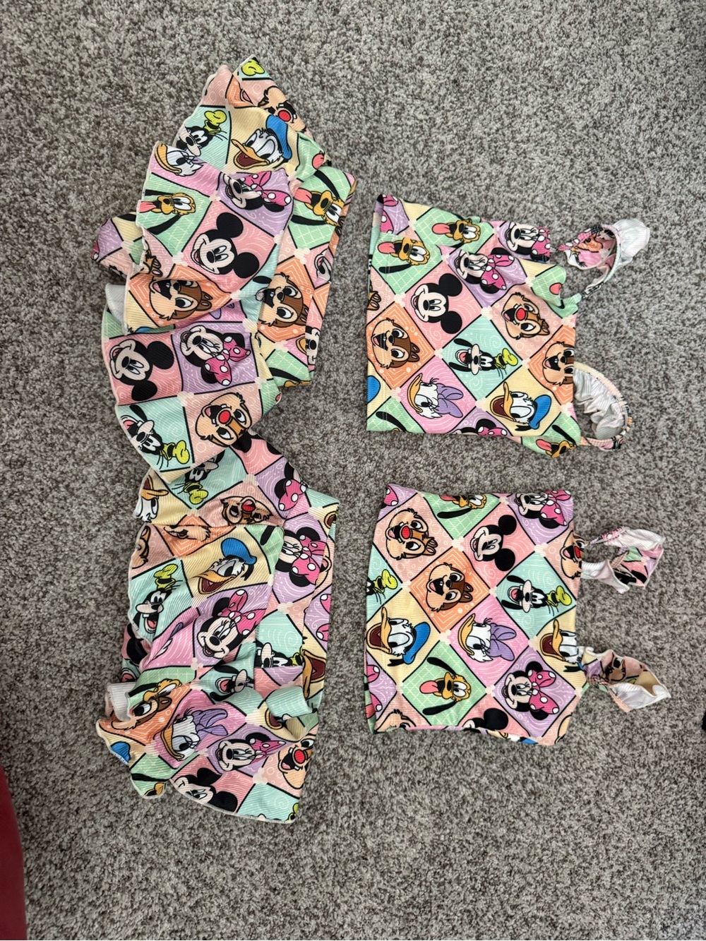Kids Multicolor Character Print Swim Set